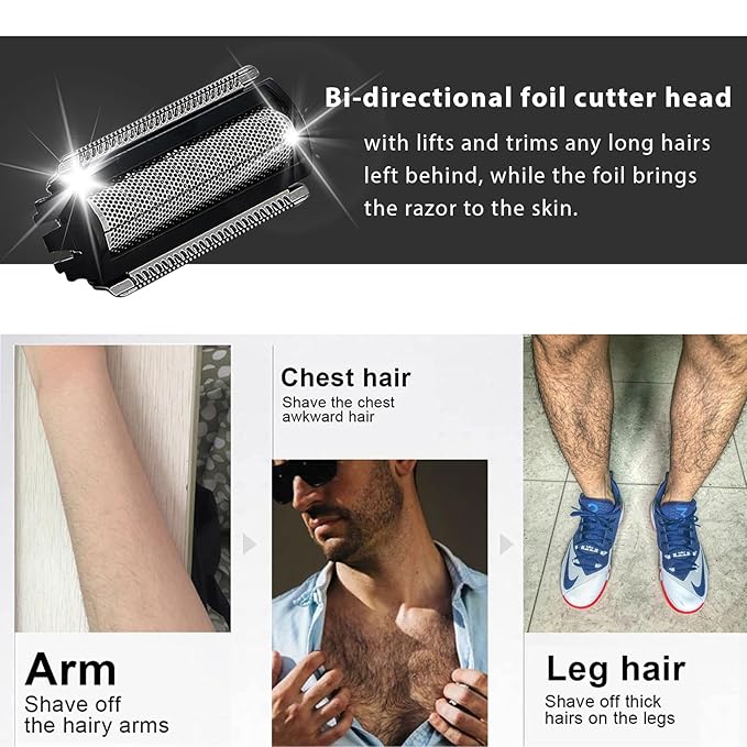 2 Pack Replacement Foil Blade Compatible with MANSCAPED The Lawn Mower 5.0 Ultra Hair Trimmer