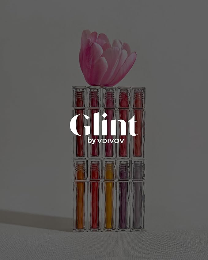 Glint Tint Glosser (Clementine, 0.09oz) - Hydartions, Moisturizing Plumping Lip Gloss with Radiant Shine, Long Lasting, Korean Skin Care. Provence Rose & Calendula Extract.