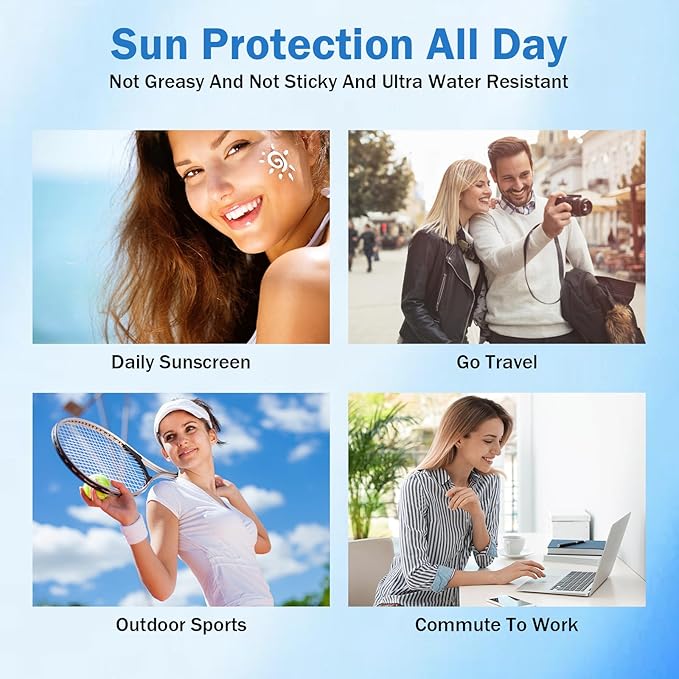 Centella Sunscreen SPF 50, 50ML π΄ππ
πππππππ Sun Screen Face Serum, Daily UV Defense Sunblock Summer Sunscreen for Face, Travel Essentials for Black Girl (2PC)