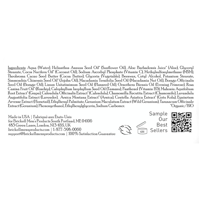 Brickell Men's Products Resurfacing Anti-Aging Face Cream For Men, Natural and Organic Face Moisturizer, Vitamin C Cream For Wrinkles, 2 Ounce, Unscented