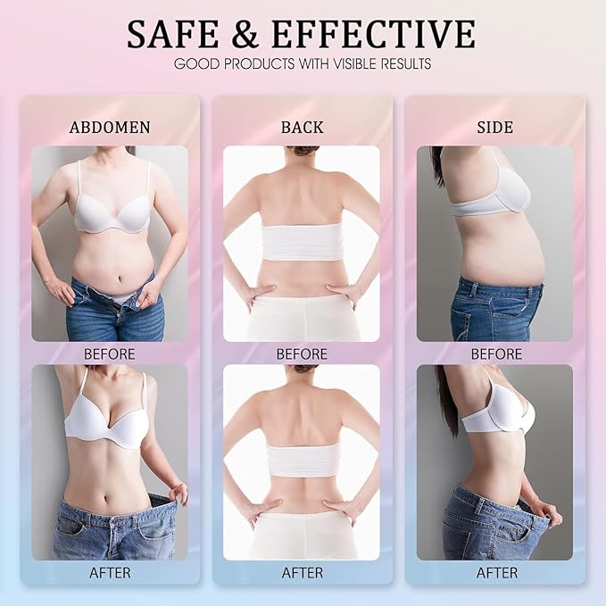 B Flat Belly Firming Cream - Moisturizing, Firming for Stomach, Thighs and Butt, Body Lotion for Women and Men, 125+5ML Rose