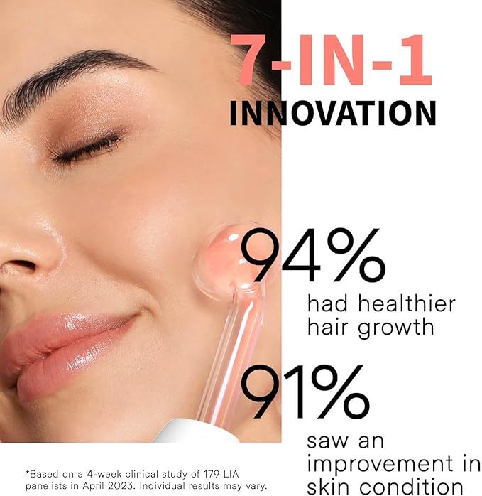 OxyGlow 1 Cordless Portable Facial Wand - 90% Neon + 10% Argon Custom Gas Blends, Tailored Ratio caters to All Skincare Needs (White)