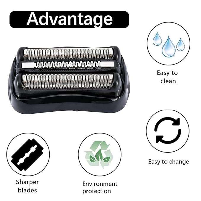 21B Series 3 Shaver Replacement Foil Compatible with Braun Series 3 Replacement Head for Braun S3 Foil Shaver fit for Electeic Razor 5409,3040s,300s,310s,320s,3050cc,360s 370cc-4,3090cc,3010s,3030s
