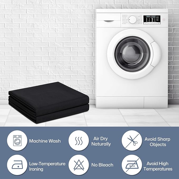 Lavisun Flat Sheets 2 Pack,Hotel Quality Flat Bed Sheets,Brushed Microfiber Bed Sheets, Bulk Sheets for Massage, Home, Dorm (Black,Queen)