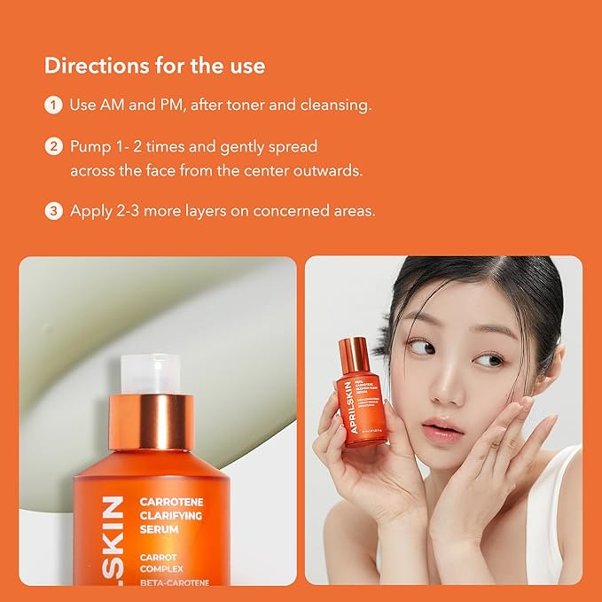 APRILSKIN Trouble Soothing duo: Carrotene IPMP™ Clearing Solution and Carrotene Clarifying Facial Serum