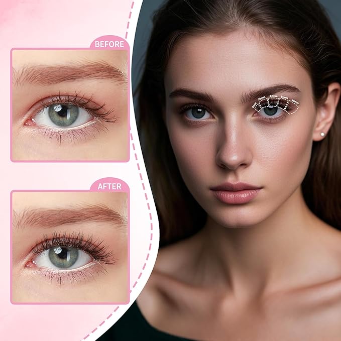 Venus Lash Clusters Kit 8-16mm with 5-6mm Bottom Lashes Wispy Natural Eyelash Clusters Kit D Curl -WideSpan DIY Eyelash Extension Kit Individual Fake Eyelashes Clusters Kit Thin Invisible Lash Band