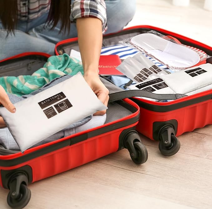 Uiifan 30 Sets Basic Toiletry Homeless Personal Set Disposable House Slippers Disposable Towel Washcloth face Cloths Disposable Toothbrush with Toothpaste Individually Wrapped for Spa Hotel Camp Hike