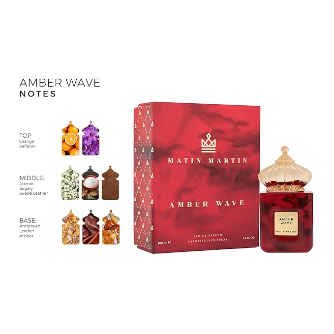Amber Wave - Amber Woody Fragrance For Women and Men - Perfume for Men with Leather Notes - Arabian Perfume for Women - Unisex - 3.4 oz