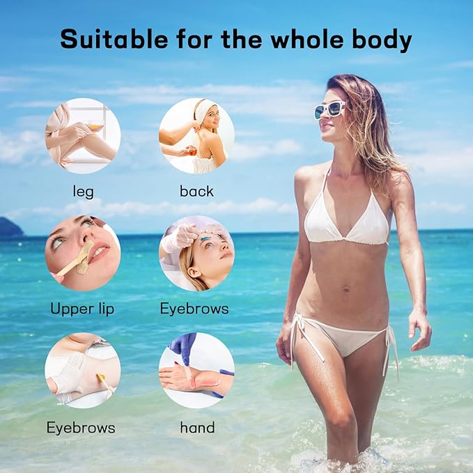 600ML Portable White Wax Warmer for Painless Hair Removal, Fast Temperature Adjustable Heater with Large Pot for Facial, Skin, and Body Spa Equipment