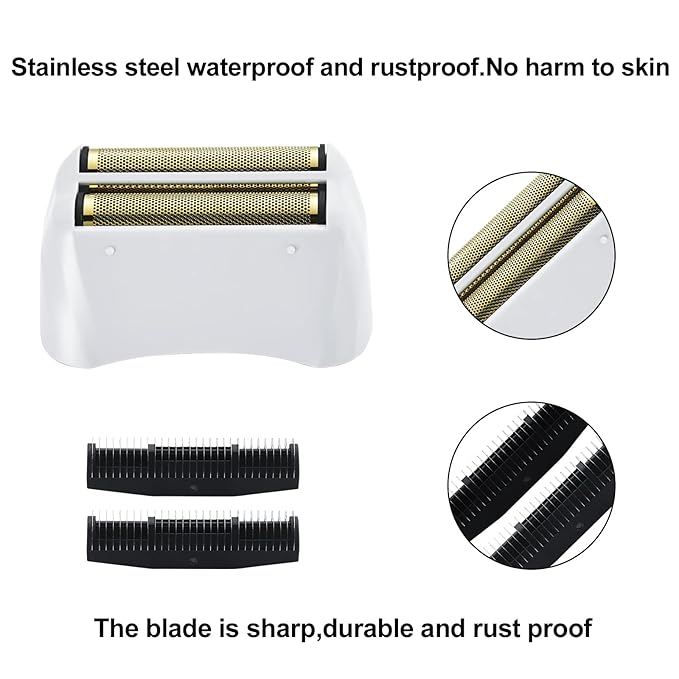 3 Pack Shaver Replacement Foil and Cutters compatible with"andis #17150 shaver foil replacement" Golden