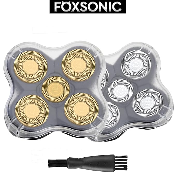 2 Universal 5 Blades Head Shaver Replacement Heads for Head Shaver, Head Shaver Replacement Blades