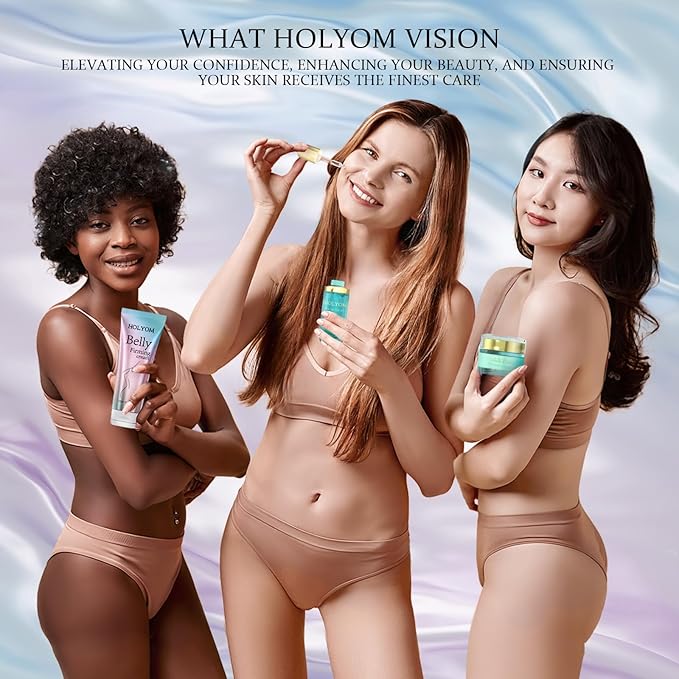 B Flat Belly Firming Cream: Premium Skin Tightening & Moisturizing for Stomach, Women Body Lotion for Firmness and Lift of Thighs & Butt - Pregnancy Skin Firming - 126ML(Rose)