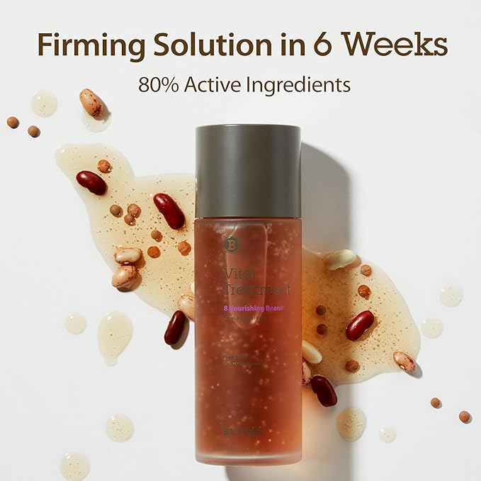 Blithe 8 Beans Clear Essence Toner Lotion Moisturizer - Elasticity & Skin Barrier Skin Care - Lightweight, Niacinamide Adenosine Vitamin E - Fermented Olive & Argan Oil (1.83oz)