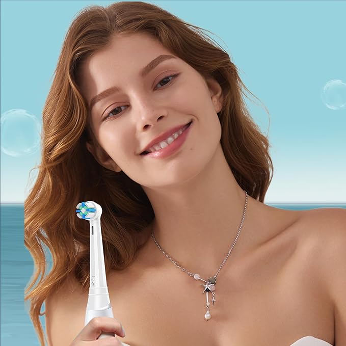 10pcs iO Replacement Heads Compatible with Oral B iO 2/3/4/5/6/7/8/9/10 Series Electric Toothbrush,IO Toothbrush Heads Compatible with Oral B iO,Medium-Hard bristles Care for Your Teeth,White