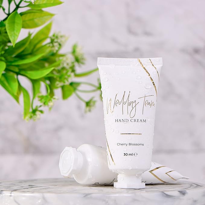 Pop Fizz Designs Wedding Team Hand Cream | Bridesmaids Proposal Gifts | Will You Be My Bridesmaid? | Bridal Shower Favors | Marble| 10 Pack