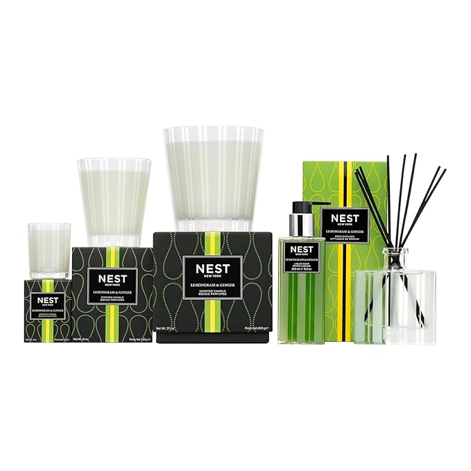 NEST New York Liquid Soap, Lemongrass & Ginger - 10 fl oz - Cleanses & Nourishes Skin - Approx. 300 Pumps Per Bottle - Gluten Free & Cruelty Free