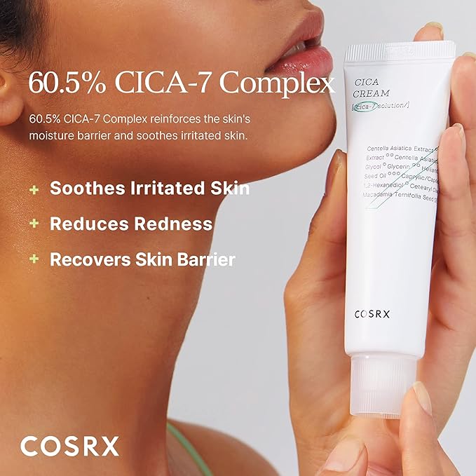 COSRX Pure Fit Cica Cream, 50ml / 1.69 fl.oz | Centella Asiatica Face Moisturizer Recommended for Acne-Prone Skin, Reduce Redness | Not Tested on Animals, Korean Skincare