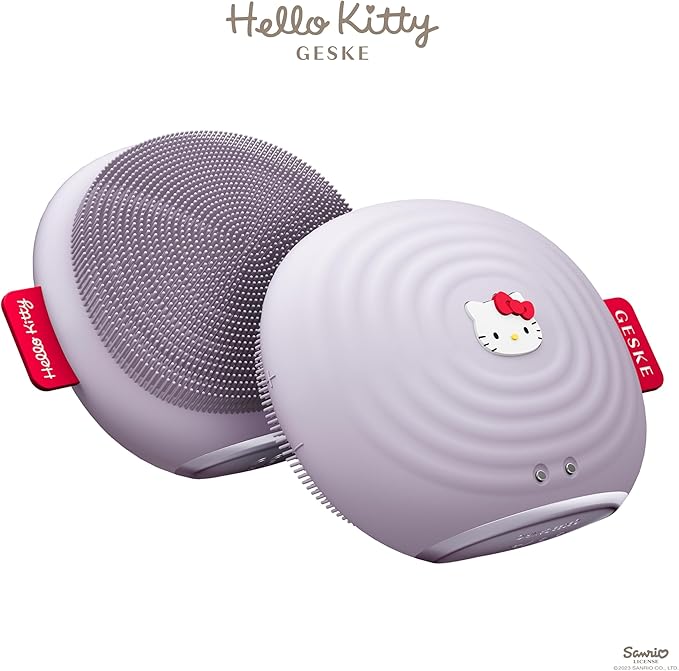 x Hello Kitty SmartAppGuided Sonic Facial Brush | 4 in 1 Electric Cleansing Brush | Daily Skincare Routine | Facial Massager