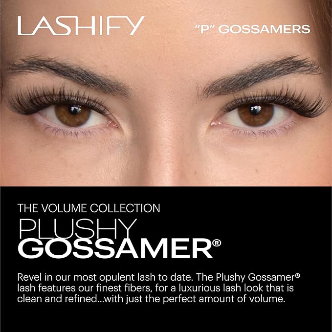 Lashify Plushy 13mm Gossamer Lashes in Black, Easy DIY False Lashes for a Voluminous Yet Still Natural Look