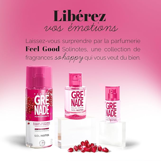 SOLINOTES Pomegranate Perfume for Women - Eau De Parfum | Delicate Floral and Soothing Scent - Made in France - Vegan - 1.7 fl.oz