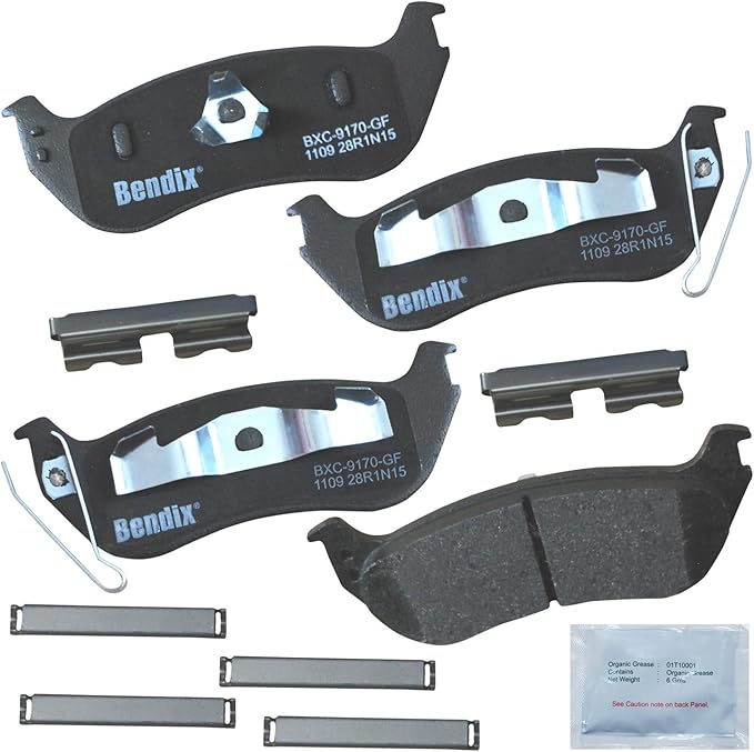Bendix Priority1 CFC1109 Ceramic Rear Brake Pads for Ford Explorer 2010-2006, Explorer Sport Trac 2010-2007, Jeep Wrangler 2006-2004, Mercury Mountaineer 2010-2006