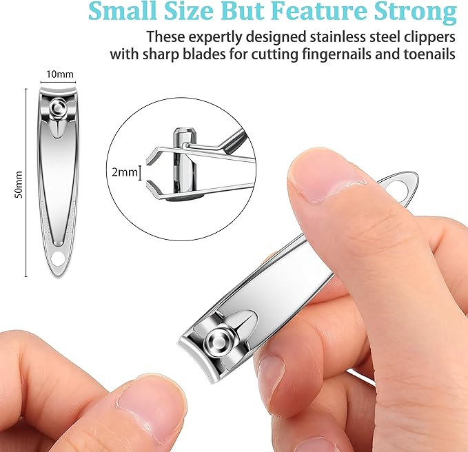 200-Pack Fingernail Clippers Nail Clippers in Bulk for Women Man Portable Sturdy Stainless Steel Small Nail Cutter Bulk Toenail Clippers Multipack for Travel Homeless Care Package Supplies