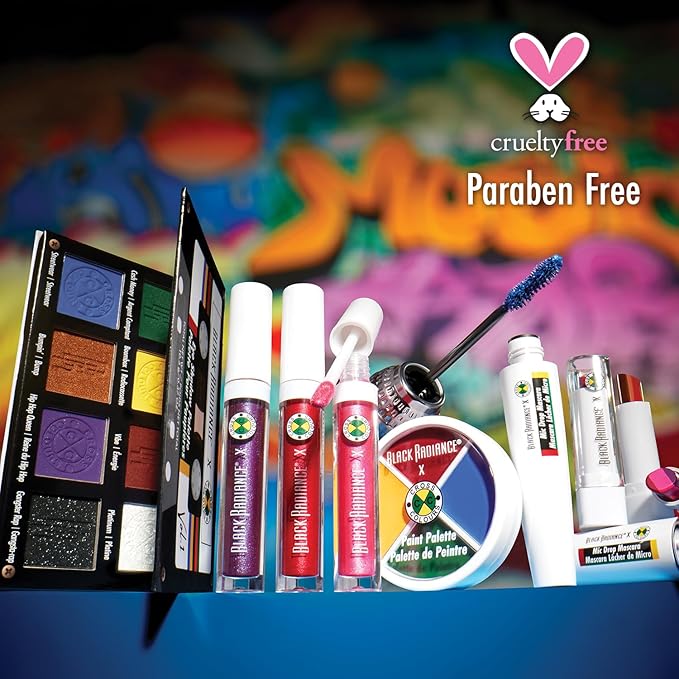 Black Radiance Cross Colours 10-Piece Makeup Set, Bold 90s-Inspired Collection with Vivid Eyeshadows, Lip Colors & Face Essentials, Buildable Coverage, Perfect for Gifting or Collecting