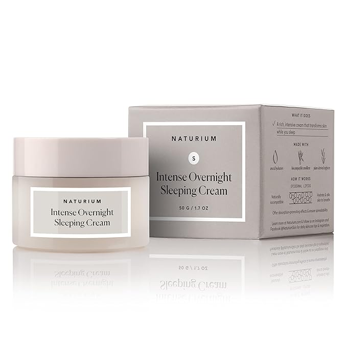 Naturium Intense Overnight Sleeping Cream, Hydrating & Anti-Aging Face Moisturizer, 1.7 oz