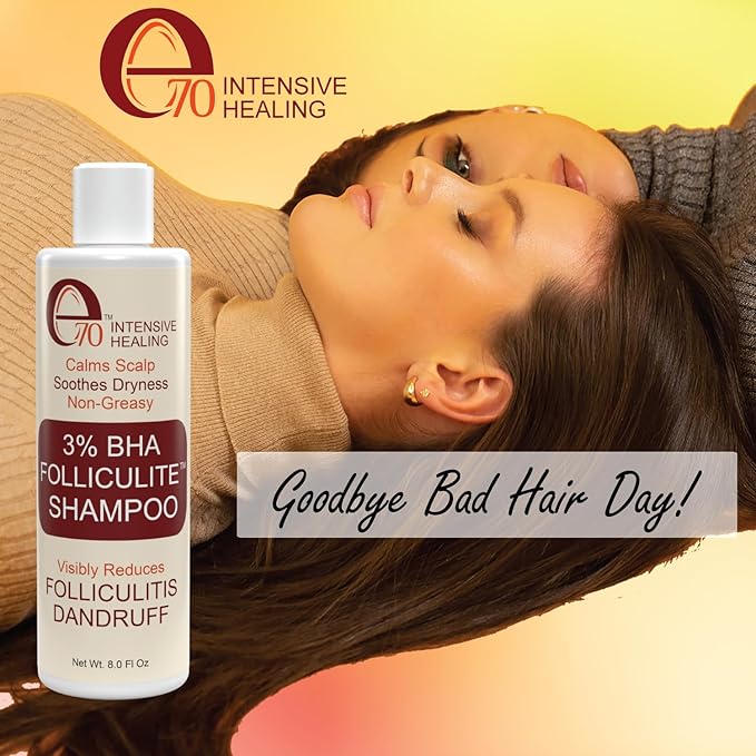 3% BHA Folliculite Shampoo and Conditioner for Women & Men - Made with Salicylic Acid & Tea Tree Oil - Flakes Shampoo & Deep Conditioner for Dry Itchy Scalp & Hair by e70