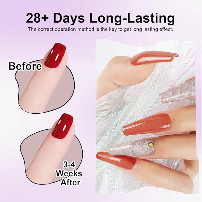 103 Colors Gel Nail Polish Set, Multi-Colored Gel Polish With 5 Pcs Base Coat Glossy Matte and Glossy Top Coat Nail Set