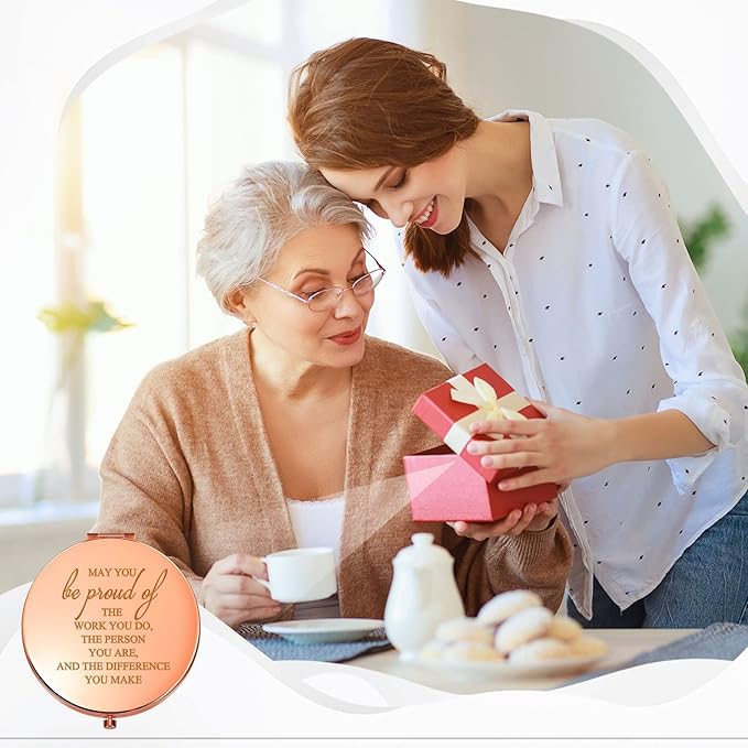 Unittype 30 Pcs Inspirational Compact Mirror Gifts for Women Employee Appreciation Gifts Pocket Magnifying Mirror Bulk May You Be Proud of The Work You Do for Makeup Coworker Mother's Day