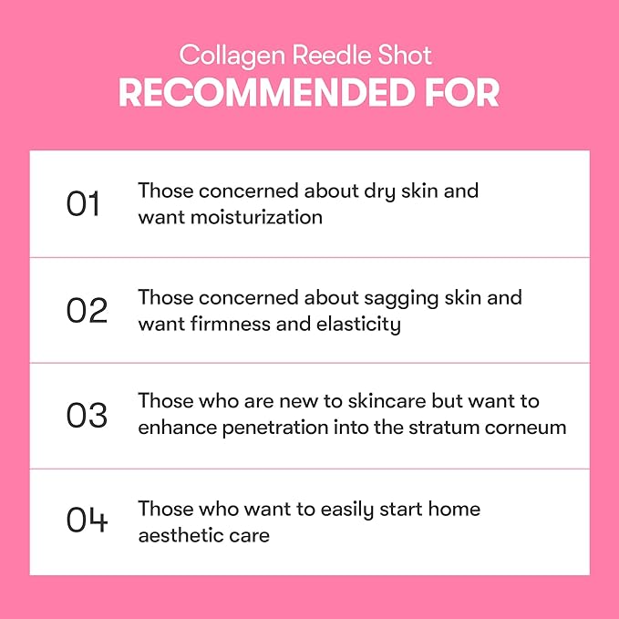 VT COSMETICS Collagen Reedle Shot 100, Collagen Microneedling Serum, Firming & Elasticity, 500Da Collagen Extract, Soft & Glass Skin, Pink Collagen Serum, Korean Skin Booster 1.69Fl Oz(50ml)