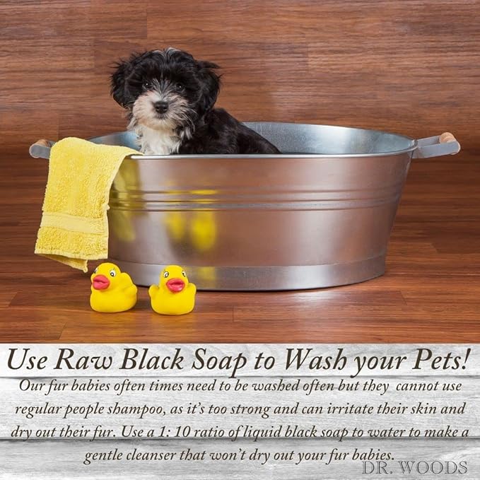 Dr. Woods Raw Black Liquid Castile Soap with Pump, 32 Ounce