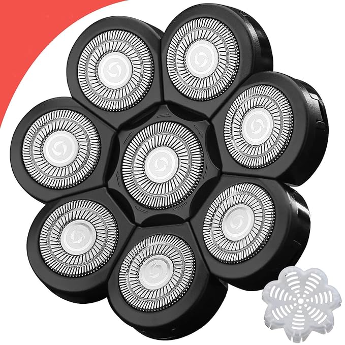 8 Blades Head Shaver Replacement Heads 8 Heads for Head Shaver Many Main Brands Electric Shaver Razor Bald Men Head Shaver Blades