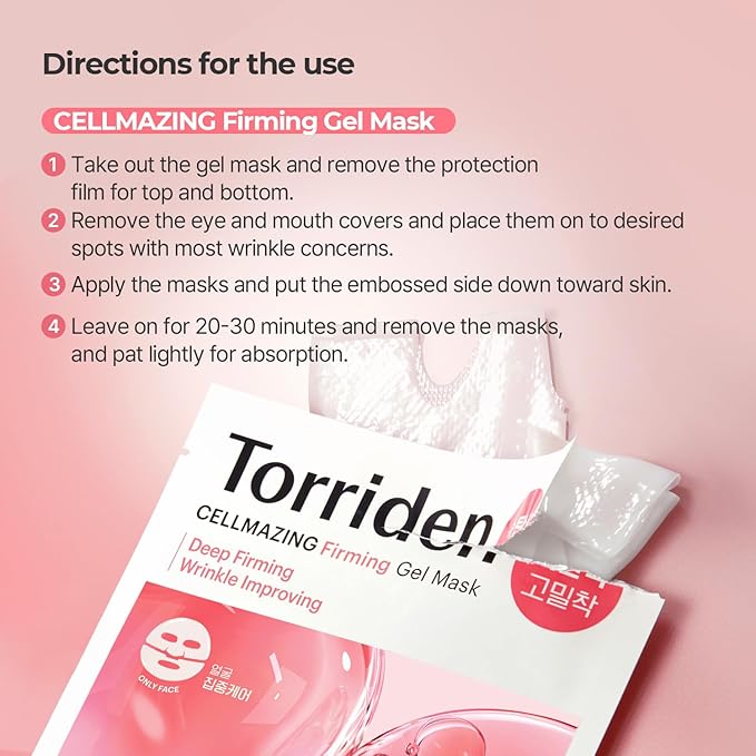 Torriden Special Mask Set (15 sheets) | DIVE IN Hyaluronic Acid Mask (5 sheets) + CELLMAZING Vita C Mask (5 sheets) + CELLMAZING Collagen Firming Gel Mask (5 sheets) | Korean Face Mask