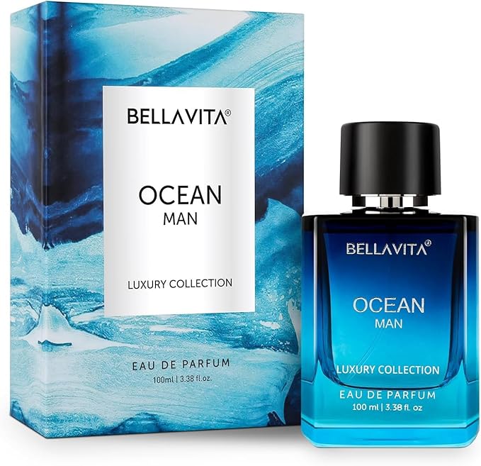 OCEAN Eau De Parfum for Men (3.48 fl. oz.) | Aquatic Perfume for Men | Notes: Aqueous, Fresh, Orchid, Floral | Family: Citrus, Marine, Woody | Vegan & cruelty free