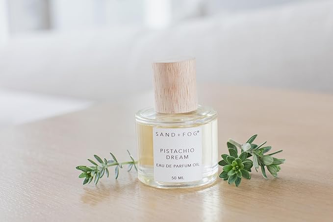 Sand + Fog Luxury Perfume Oil - Pistachio Dream - 50ml Rollerball, Alcohol-free, Cruelty Free, Sulfate Free, Paraben Free