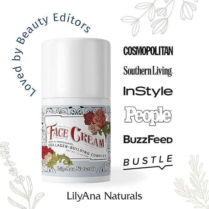 LilyAna Naturals Charcoal Face Scrub 3 Oz and Face Cream 1.7 Oz Bundle - Anti-Aging Facial Exfoliator and Face Cream, Face Moisturizer For Dry Skin, Rose and Pomegranate Extracts - for Women and Men