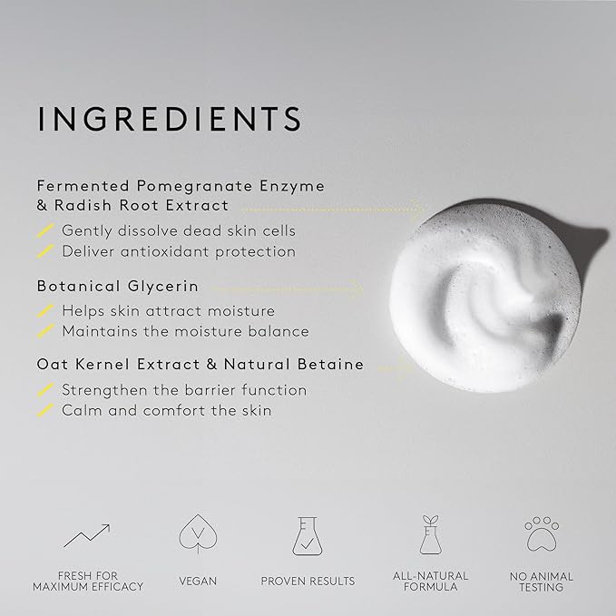 NUORI Vital Foaming Cleanser | Removes Dirt and Makeup, All Natural Skincare, 100 ml / 3.4 fl oz