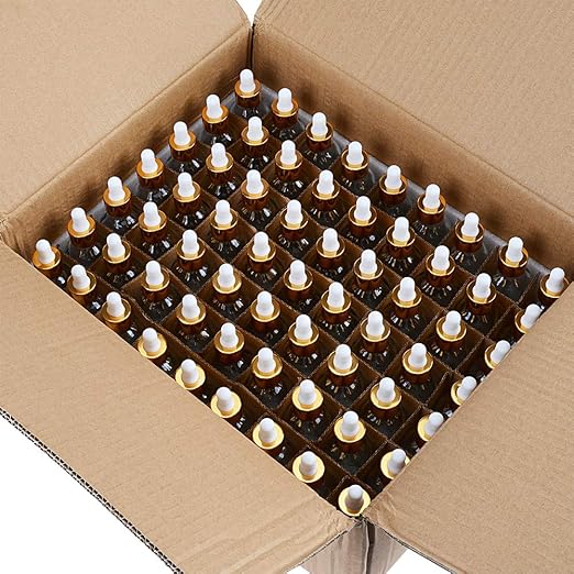 PrettyCare Eye Dropper Bottle 2 oz (63 Pack Clear Glass Bottles 60ml with Golden Caps, 2 Extra Eye Droppers, 120 Labels, 10 Funnel & Measured Pipettes) Empty Tincture Bottles for Essential Oils