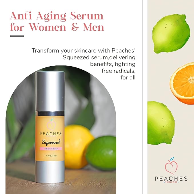 Brightening Serum with Vitamin C – Age-Defying Formula with Real Gold and Kakadu Plum for Radiant, Elastic Skin – Vegan Skincare for All Skin Types – Squeezed Vitamin C Serum (1 fl. oz)