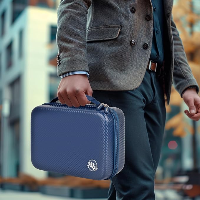 Boobowl Barber Accessories Bag for Clippers and Supplies, Mens Hair Trimmers Box, Portable Clipper Storage Holder for Hair Cutting, Guard Grooming Kit and Barbers Supplies (Bag Only)- Dark Blue