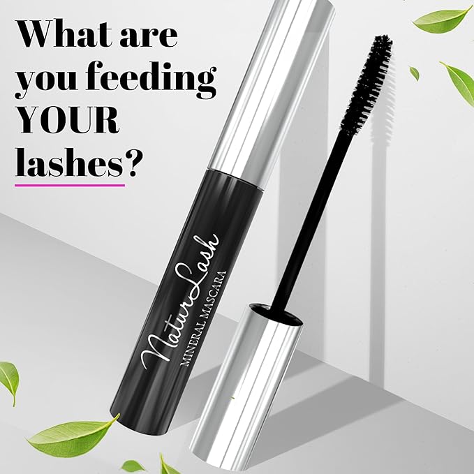 Fifth & Skin NATURLASH Natural Mascara (BROWN) - Hypoallergenic for Sensitive Eyes – Vegan, Cruelty, Gluten & Paraben Free - Nourish, Lengthen & Thicken Lashes