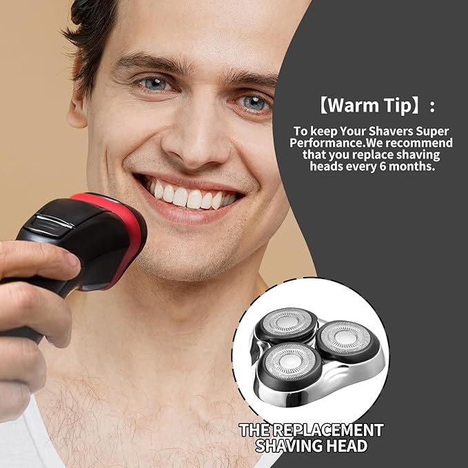 Universal Rotary Replacement Shaver Head,Compatible with Remington Shaver Series,for R3,R4,R5,R6,R7,R8,SP-3141 and SP-5161 Foils/Blades (Silver(1 Count))