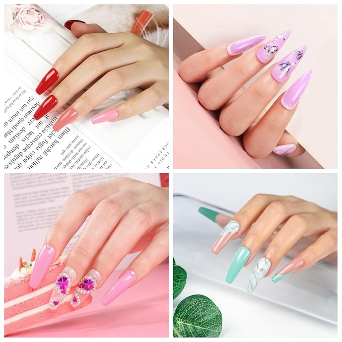 COSCELIA 57pcs Gel Nail Polish Kit with U V light Starter Kit 40 Colors Gel Polish Set 5pcs Top and Base Coat Glossy Matte Glitter Effect Beautiful Nail Stickers Gel Manicure Kit DIY Gifts for Women