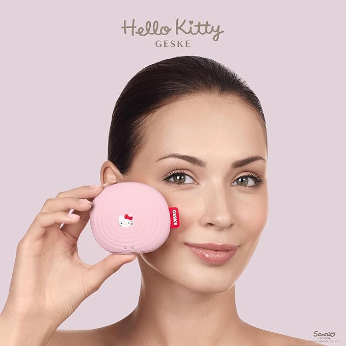 x Hello Kitty SmartAppGuided™ Sonic Facial Brush | 4 in 1 | Electric Facial Cleansing Brush | Skin Cleansing Brush | Facial Brush | Daily Skincare Routine| Facial Massager & Skin Care