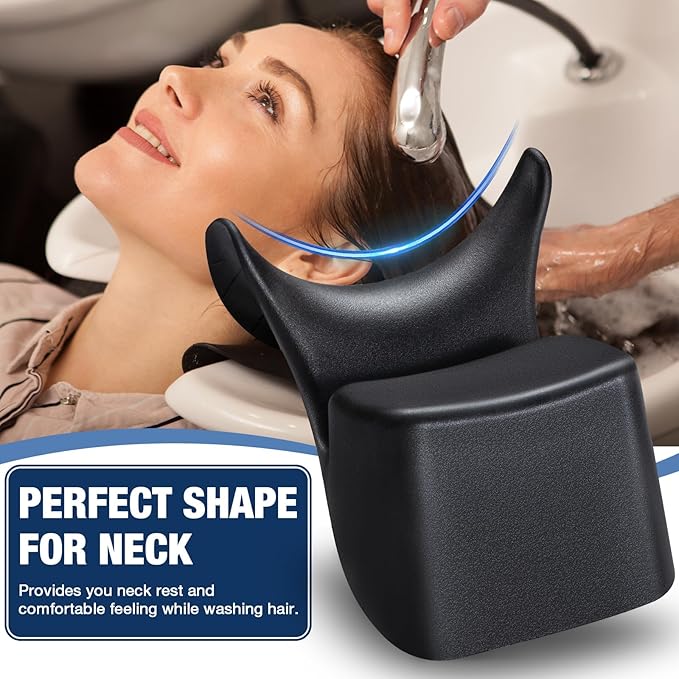 Udefineit Salon Shampoo Neck Rest Cushion, Non-Slip Silicon Shampoo Neck Rest for Sink, Comfortable Shampoo Bowl Neck Rest Pillow, Portable Neck Support for Salon Hairdressing Spa Washing Sink Basin