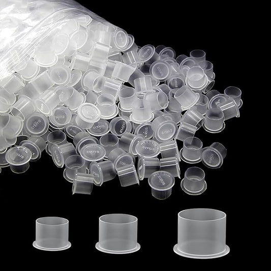 300pcs Tattoo Ink Caps with Base - Jconly Tattoo Ink Cups Pigment Caps for Tattoo Permanent Makeup Container Cap Mixed #11 Small #14 Medium #17 Large Tattoo Supplies Tattoo Ink