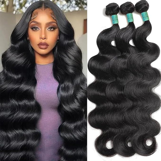 12A Body Wave Bundles Human Hair 12 14 16Inch 3 Bundles 100% Unprocessed Brazilian Virgin Hair Body Wave 3 Bundles Human Hair Double Weft