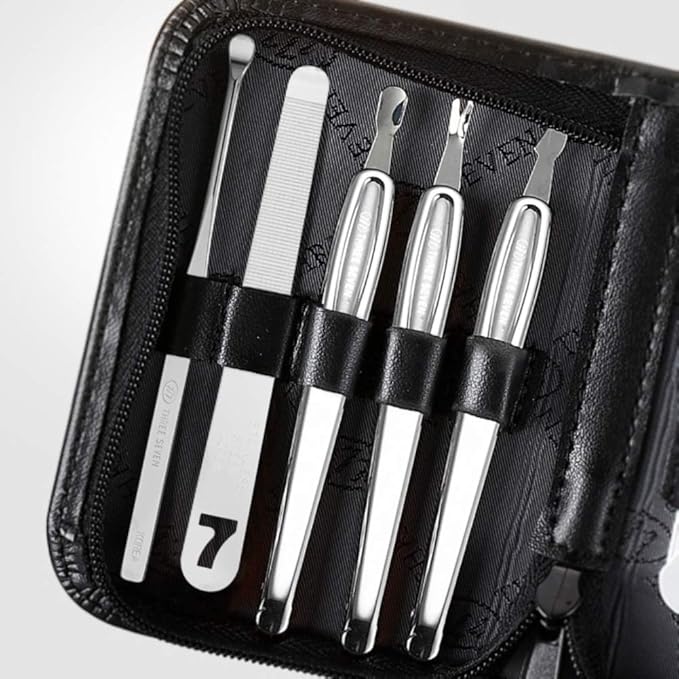 Korean Nail Clippers! World No. 1. Three Seven (777) Travel Manicure Grooming Kit Nail Clipper Set MADE IN KOREA, SINCE 1975. (805BC)